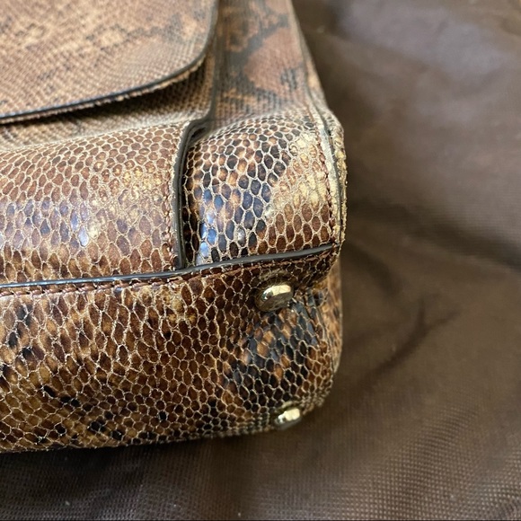 Authentic Kate Spade designer faux snake skin shoulder bag purse - Picture 8 of 11